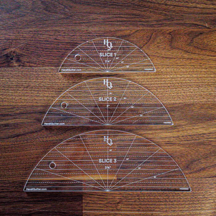 Handi Quilter 3pc Slice Quilting Ruler Set HG00553 – World Weidner
