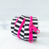 Stitch Supply Co. Black & White Striped 30" Zipper Hot Pink SSCZ01