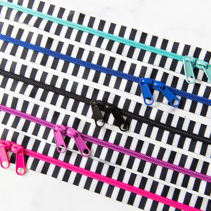 Stitch Supply Co. Black & White Striped 30" Zipper SSCZ0