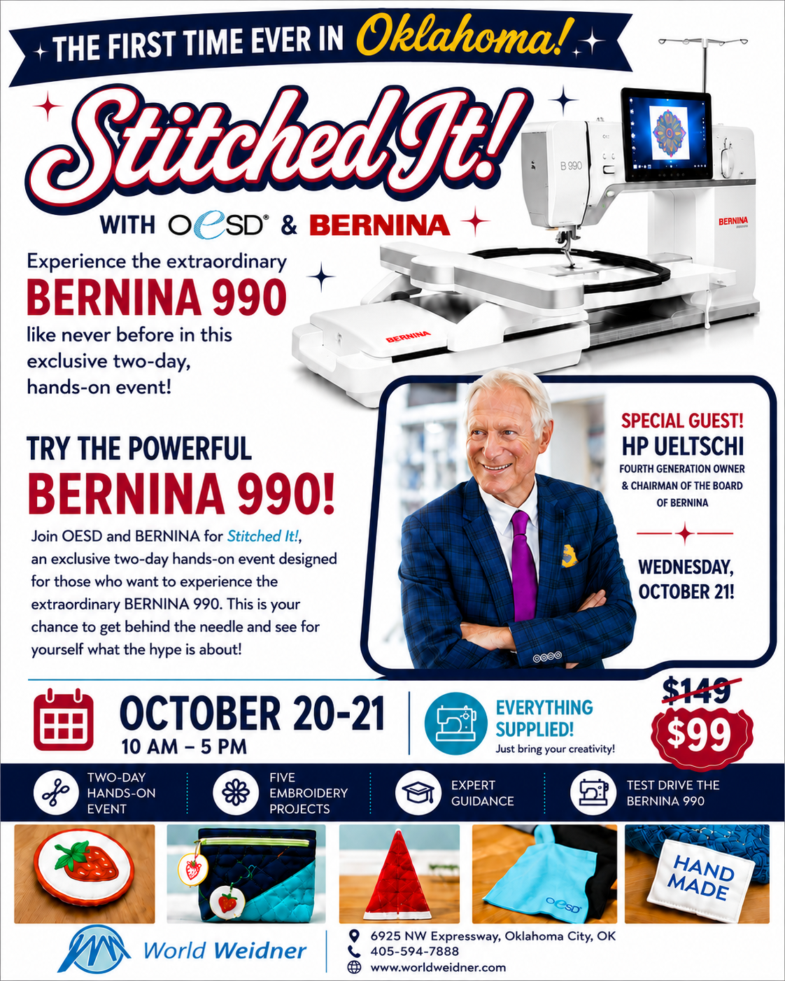 Stitched It! with OESD & BERNINA 10/20-21