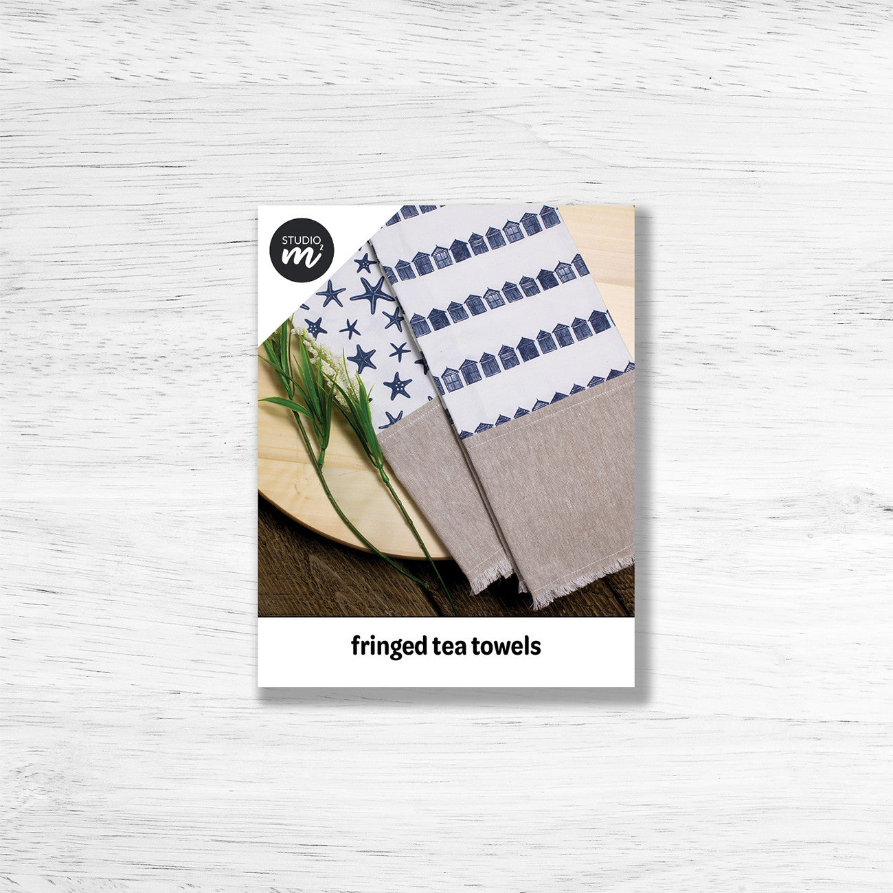 Studio M Squared Fringed Tea Towels Pattern SMSF002