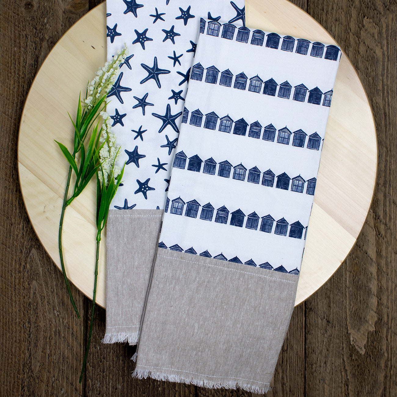 Studio M Squared Fringed Tea Towels Pattern SMSF002