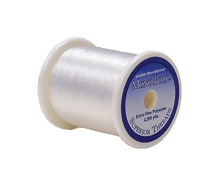 Superior Threads MonoPoly Invisible Polyester Monofilament Thread 2200yd Spool Clear 11901-CLR