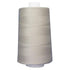 Spool of gray thread on a white background