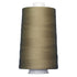 Spool of brown thread on a white background