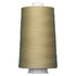 Large spool of beige thread on a white background
