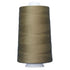 Spool of brown thread on a white background