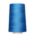 Blue spool of thread on a white background