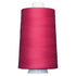 Spool of pink thread on a white background