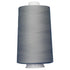 Large spool of gray thread on a white background