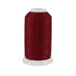 Spool of red thread on a white background
