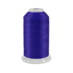 Spool of purple thread on a white background