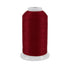 Spool of red thread on a white background