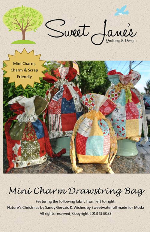 Sweet Jane's Mini Charm Drawstring Bag Pattern SJ-053