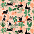 Fabric Lumin Tide + Loom Coral Kitties in the Conservatory by the Quarter Yard T105-001-489