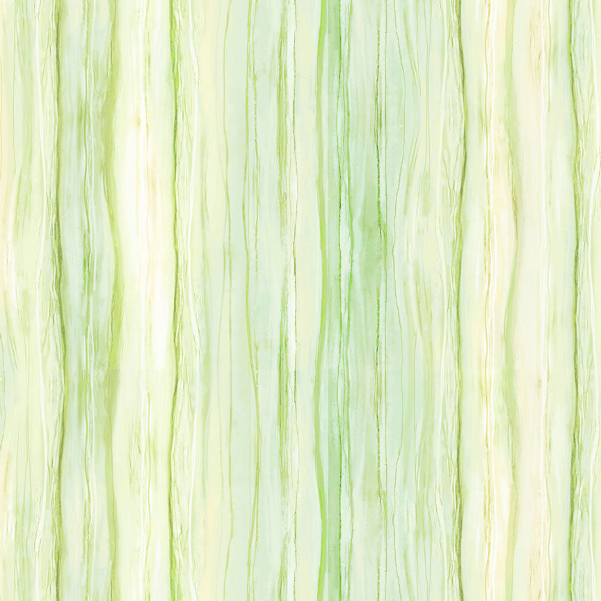 Fabric P & B Textiles Green and Yellow Ombre Water Stripe Tree of Life by the Quarter Yard 6382-GY