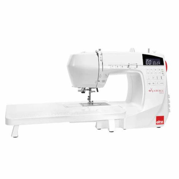 front facing image of the elna eXperience 550 Sewing Machine extended table