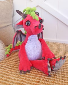 The Rustic Horseshoe Debonair Dragon Stuffable Sewing Pattern PATTRN-8042D