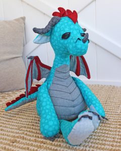 The Rustic Horseshoe Debonair Dragon Stuffable Sewing Pattern PATTRN-8042D