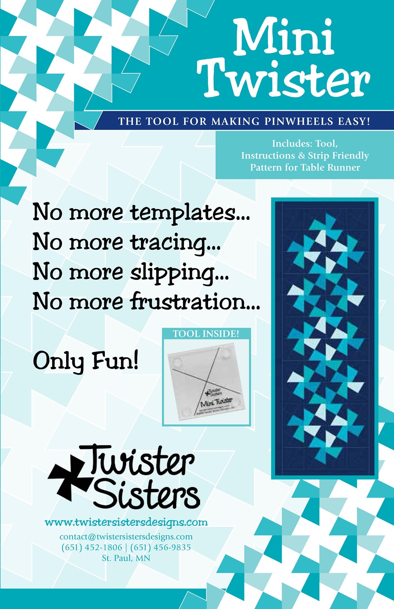 Twister Sisters Mini Twister Pinwheel Ruler MINITWISTER