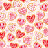 Fabric P&B Ecru Heart Cookies Valentine's Minis by the Quarter Yard 6517-ECRU
