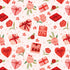 Fabric P&B Light Pink Hearts Gifts and Roses Valentine's Minis by the Quarter Yard 6518-LTPINK