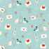 Fabric P&B Teal Love Letters and Birds Valentine's Minis by the Quarter Yard 6524-TEAL