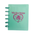A mint green spiral-bound notebook with a pink rose graphic and the text 'Villa Rosa Designs' printed on the cover, shown against a plain white background.
