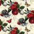 Fabric Lumin White Owl Textiles Ivory Happy Hours Curiouser & Curiouser by the Quarter Yard W130-040-159