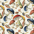 Fabric Lumin White Owl Textiles Multi Packed Mushrooms Beneath the Canopy by the Quarter Yard W150-015-157