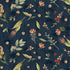 Fabric Lumin White Owl Textiles Navy Floral Toss Beneath the Canopy by the Quarter Yard W150-018-758