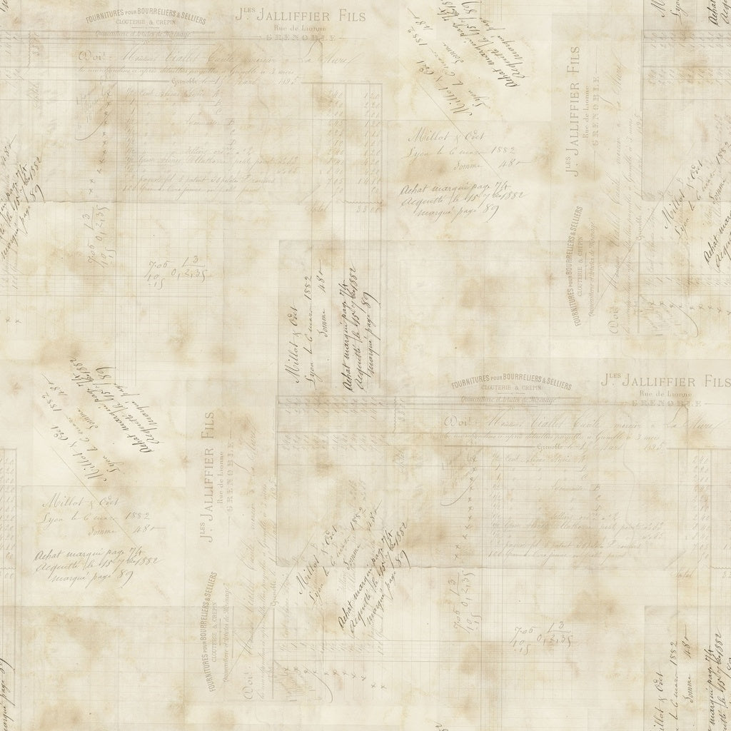 Fabric Lumin White Owl Textiles Parchment Writings Beneath the Canopy by the Quarter Yard W150-022-112