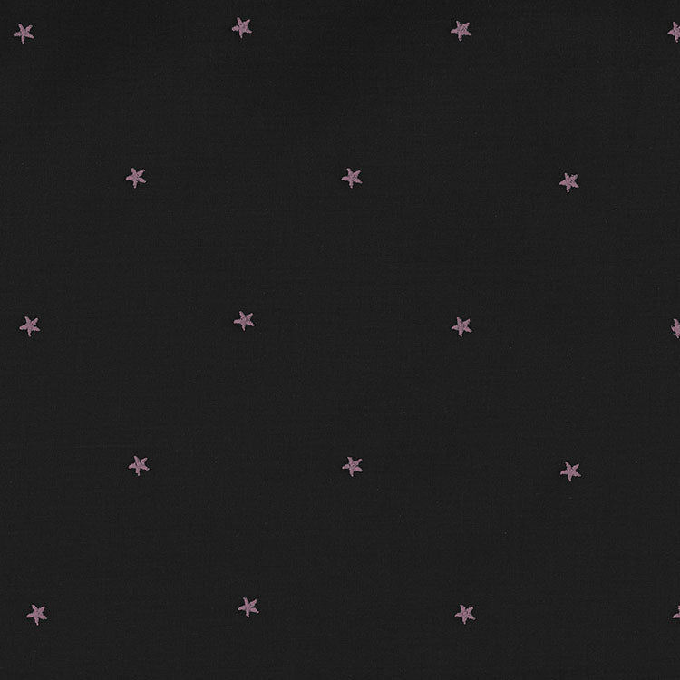 Fabric FIGO Black Stars Ripple & Thread by the Quarter Yard 91314-99