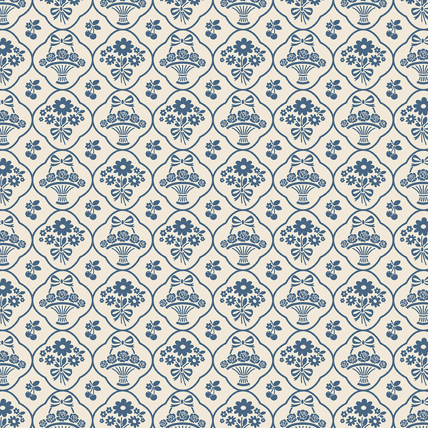 Fabric Riley Blake Denim Wallpaper Denim & Daisy 108" Wide Back by the Quarter Yard WB18153-DENIM