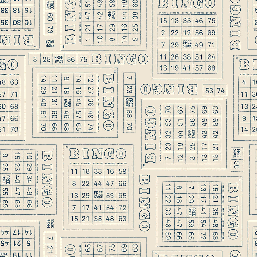 Fabric Riley Blake Linen Bingo Family Reunion 108" Wide Back by the Quarter Yard WB18418-LINEN