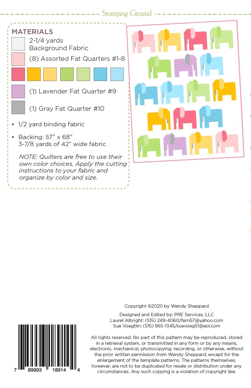 Wendy Sheppard Stomping Ground Quilt Pattern P180-STOMPING