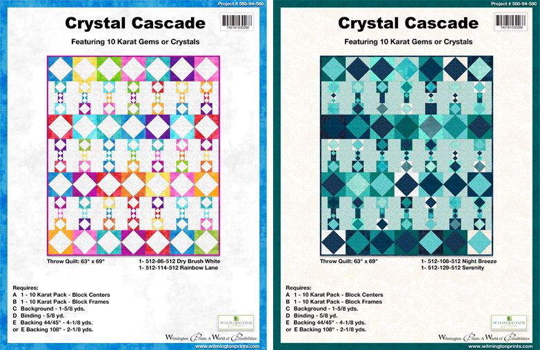 Wilmington Prints Crystal Cascade Throw Quilt Pattern 580-94-580