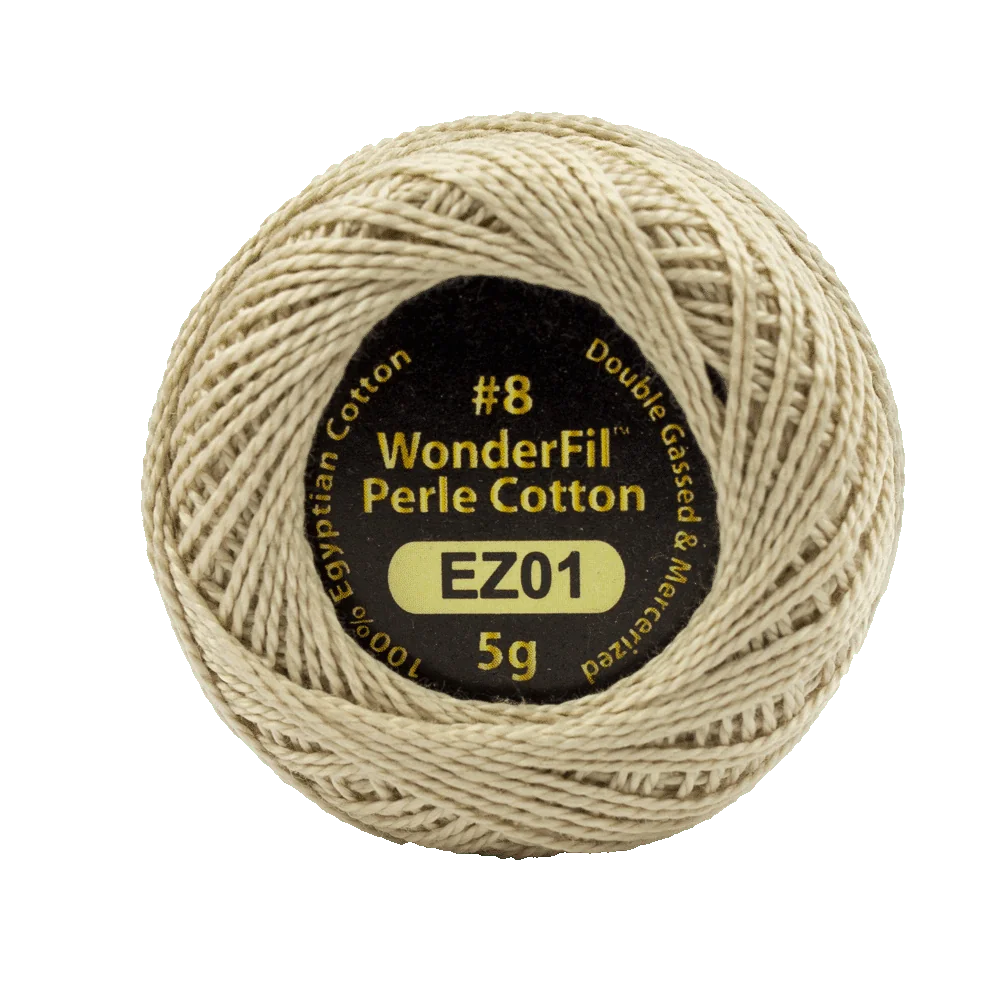 Wonderfil Eleganza Egyptian Perle Cotton Thread 8wt 42yd Ball