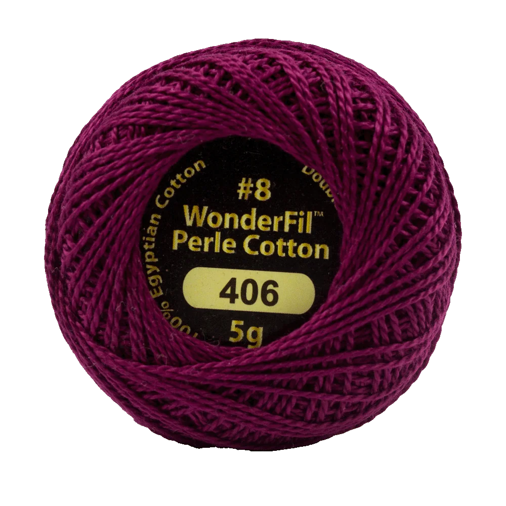 Wonderfil Eleganza Egyptian Perle Cotton Thread 8wt 42yd Ball