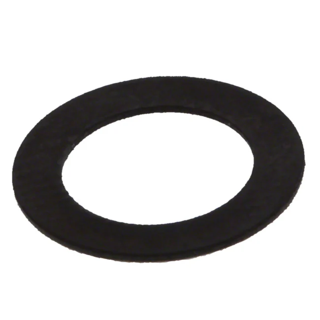 A black rubber O-ring or gasket disc shown on a plain white background.