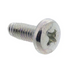 A single silver metal screw with a Phillips head and threaded shank, shown on a plain white background.