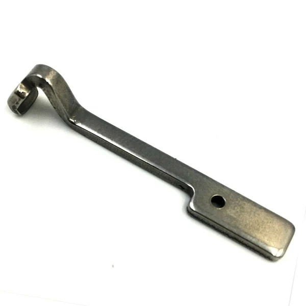 A dark metallic replacement bracket or hardware piece with a flat head and a mounting hole, shown on a plain white background.