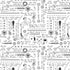 Fabric Dear Stella White Sweary Stitching Quilty Helpurrs 108" Wide Back by the Quarter Yard DPJ3098-WHITE