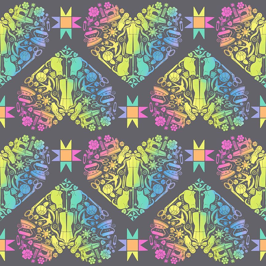 Fabric Dear Stella Multi Favorite Things 108" Wide Back by the Quarter Yard DPJ3751-MULTI