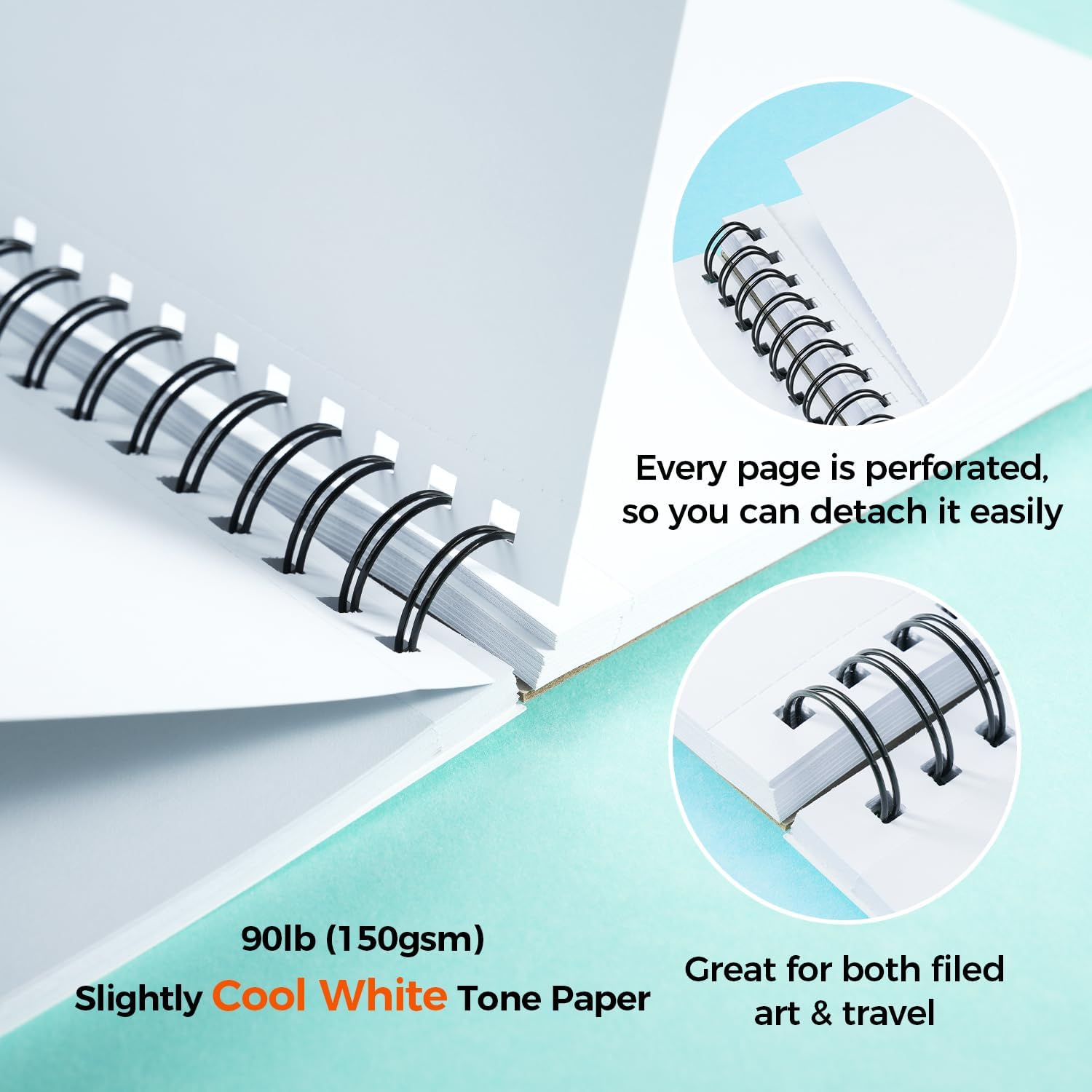 Ohuhu 7.6x10" Double Sided Bleedproof Art Sketchbook Y44-83000-43