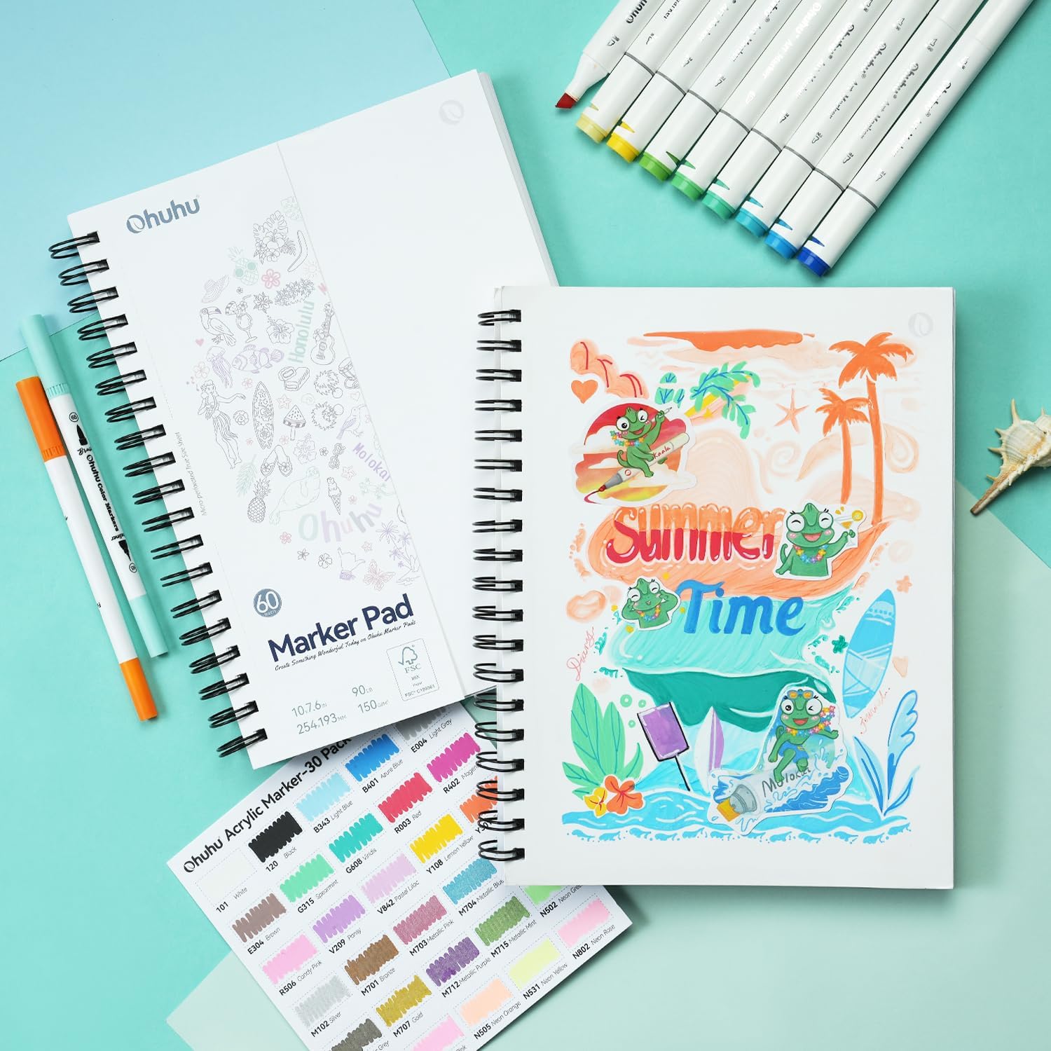 Ohuhu 7.6x10" Double Sided Bleedproof Art Sketchbook Y44-83000-43