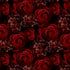 Fabric Hoffman Crimson Graveyard Blooms Boneheads by the Quarter Yard Y5854-10