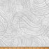 Fabric Hoffman Light Gray/Silver Swirls Christmas Wish Metallic by the Quarter Yard Y7824-674S