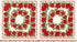 Fabric Hoffman Natural/Gold Christmas Wish Double Poinsettia Metallic Panel Y7825-20G