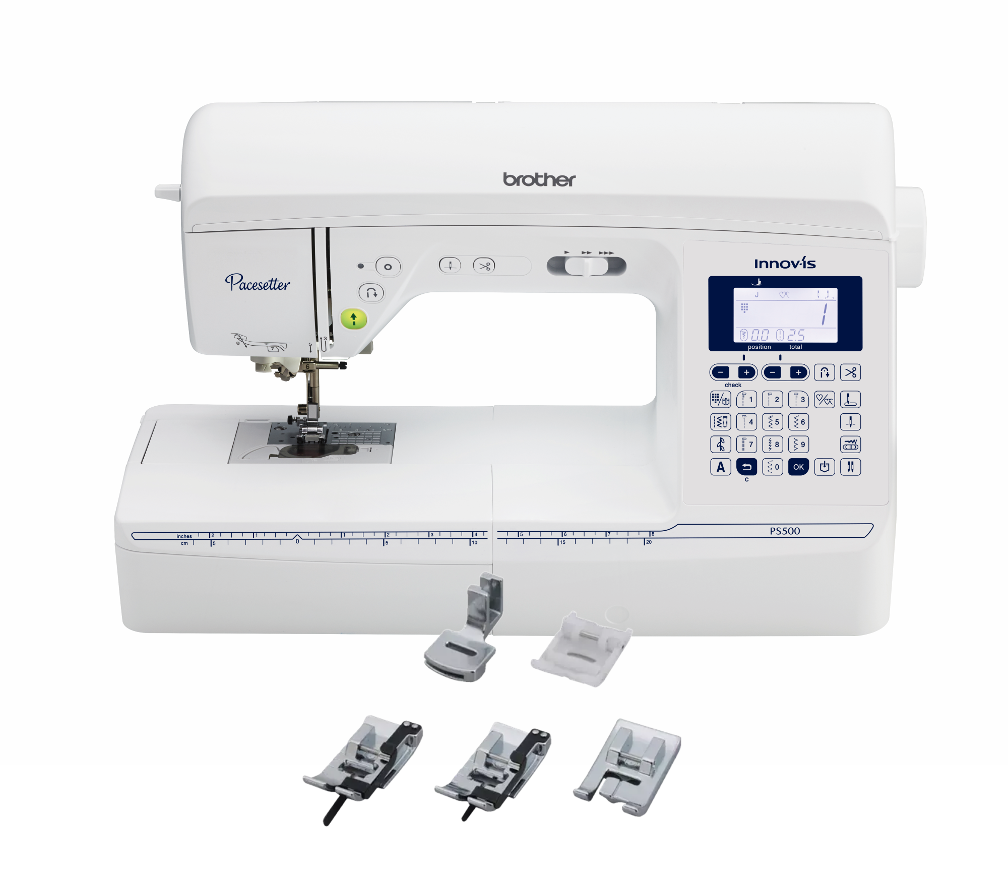 Brother Pacesetter PS500 Sewing Machine bonus package a
